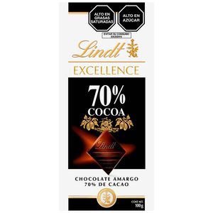 Chocolate Amargo LINDT Excellence 70% Cocoa Caja 100g