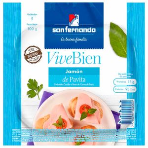 Jamón de Pavita SAN FERNANDO Paquete 100g