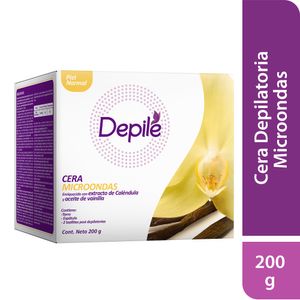 Cera Depilatoria DEPILE Microondas Calendula y Vainilla Caja 200g