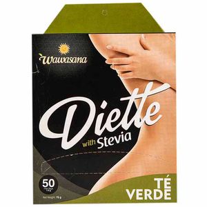 Infusiones WAWASANA Te Verde con Stevia Caja 50un