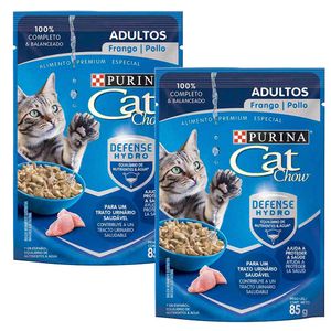 Pack Comida para Gatos CAT CHOW Adultos Pollo Pouch 85g Paquete 2un