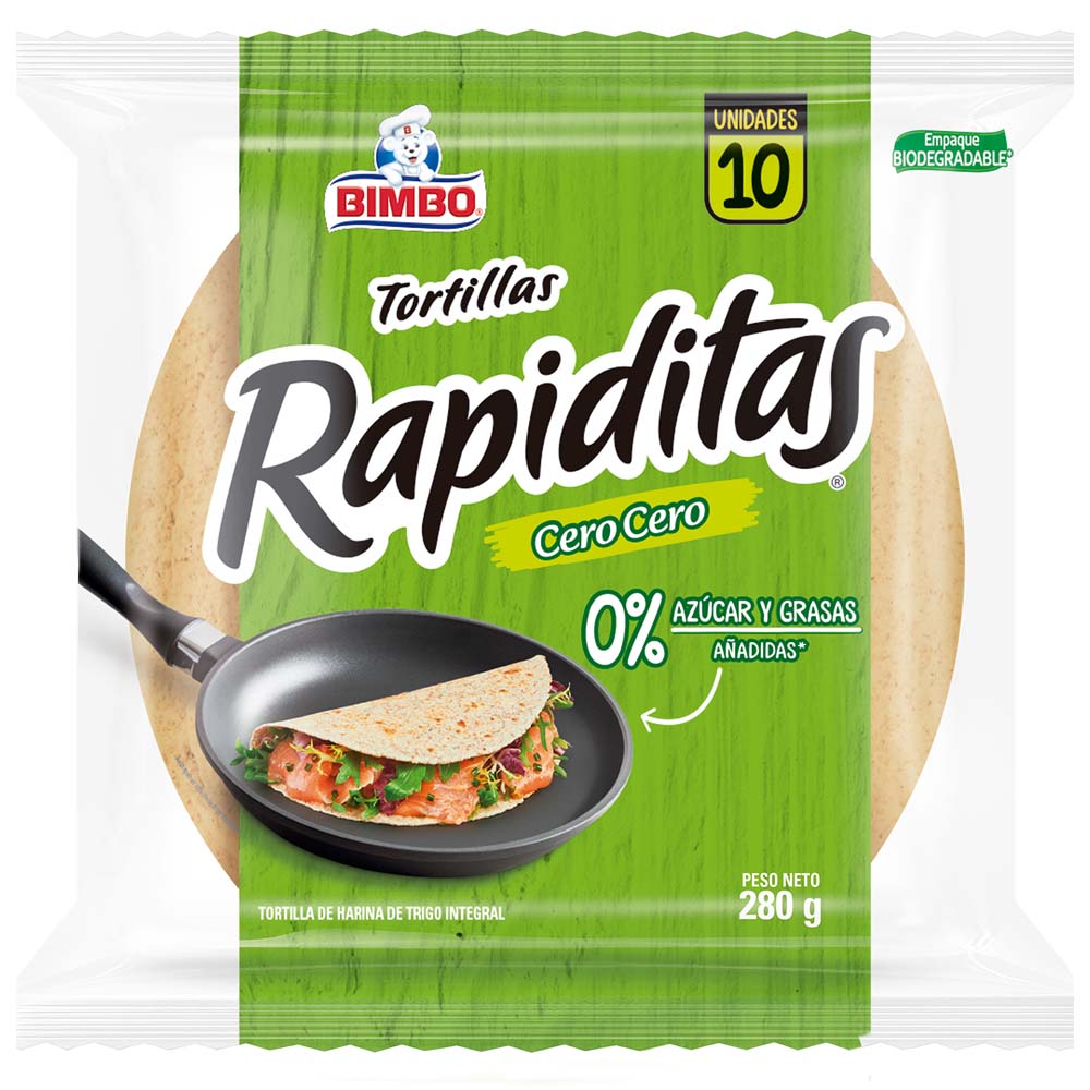 Tortillas BIMBO Cero Cero Bolsa 280g Vivanda