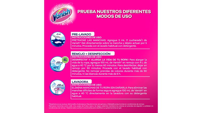 Comprar Quitamanchas Vanish Gel Blanco Doypack - 100ml