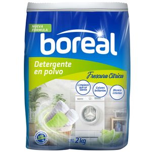 Detergente en Polvo BOREAL Frescura Cítrica Bolsa 2kg