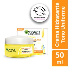 Crema GARNIER Hidratante Express Aclara FPS30 Pote 50ml