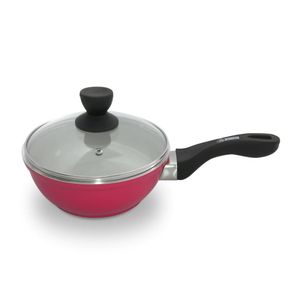 Sartén de Cerámica RECORD con Tapa 24cm Rojo