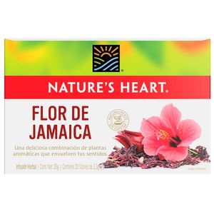 Infusión NATURE'S HEART Flor de Jamaica Caja 20un