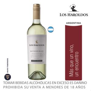 Vino Blanco LOS HAROLDOS Sauvignon Blanc Botella 750ml