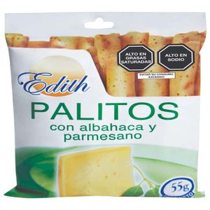 Palitos con Albahaca y Parmesano EDITH Bolsa 55g