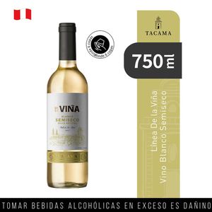Vino BLANCO DE LAS VIÑAS Semi Seco Dulce Natural De la Viña Botella 750ml