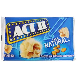 Canchita para Microondas ACT II Natural Bolsa 80g
