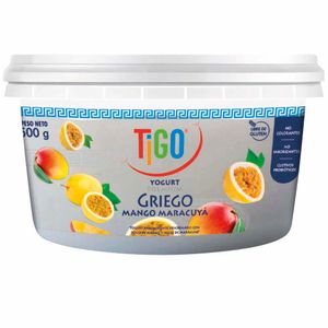 Yogurt Griego TIGO Sabor Mango Maracuyá Pote 500g