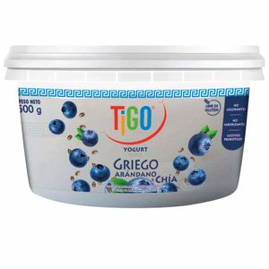 Yogurt Griego TIGO Sabor Arándanos con Chía Pote 500g