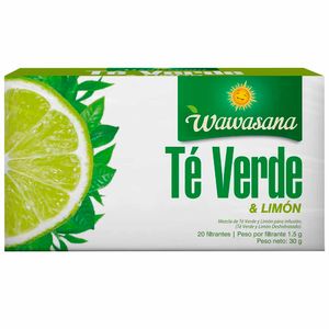 Infusiones WAWASANA Té verde limón Caja 20Un