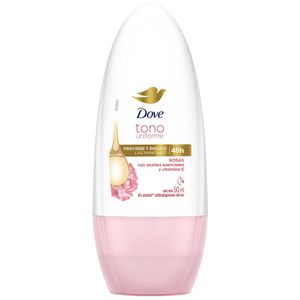 Desodorante para mujer Roll On para Mujer DOVE Tono Uniforme Rosas Frasco 50ml