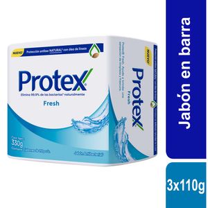 Jabón Antibacterial PROTEX Fresh 110g Paquete 3un
