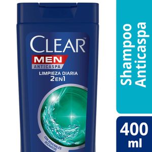 Shampoo CLEAR Anticaspa Men 2 en 1 Dual Effect Frasco 400ml