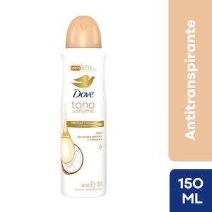 Desodorante para mujer en Aerosol para Mujer DOVE Tono Uniforme Coco Frasco 150ml