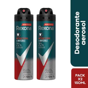 Desodorante en Aerosol para Hombre REXONA Motion Sense Invisible Frasco 150ml Paquete 2un