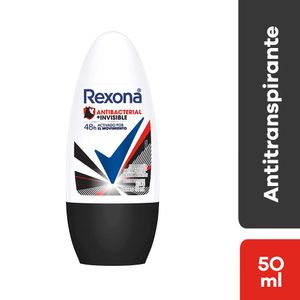 Desodorante en Roll On para Mujer REXONA Antibacterial Invisible Frasco 50ml