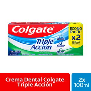 Pasta Dental Colgate Triple Acción 2x100ml