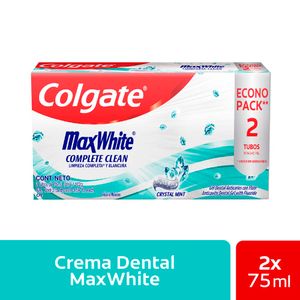 Pasta Dental COLGATE Max White  Tubo 75ml Paquete 2un