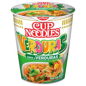Sopa Instántanea NISSIN- CUP Noodles Sabor a Verduras Vaso 67g