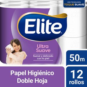 Papel Higiénico ELITE Ultra Doble Hoja Paquete 12un