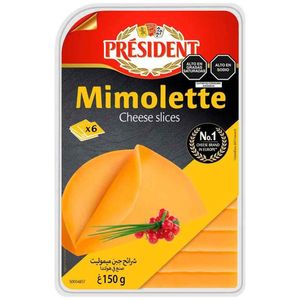 Queso Mimolette Slices PRESIDENT Bandeja 150g