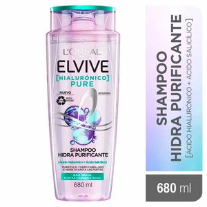 Shampoo Ácido Hialurónico ELVIVE Pure Frasco 680ml