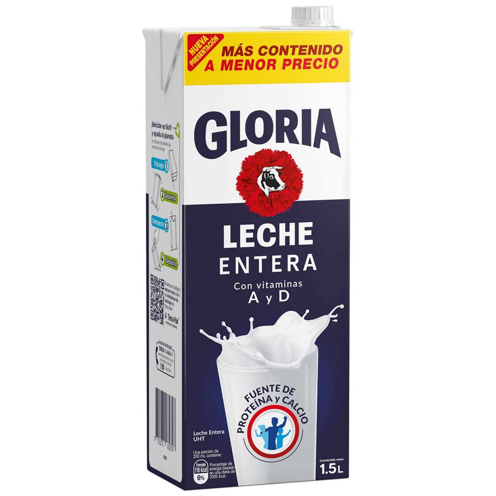 Crema de Leche UHT Gloria bolsa 946 ml 
