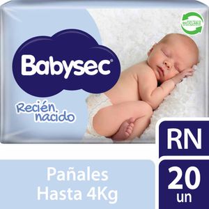 Pañales para Bebé BABYSEC Recién Nacido Paquete 20un