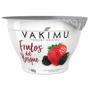 Yogurt Griego VAKIMU Sabor a Frutos del Bosque Pote 160g