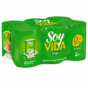 Bebida de Soya SOY VIDA Lata 395g Paquete 6un