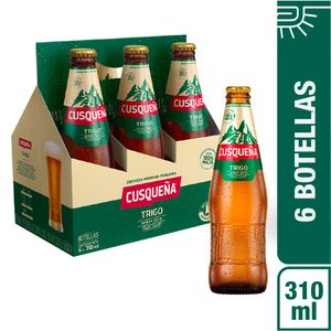 Cerveza CUSQUEÑA Trigo Botella 310ml Paquete 6un
