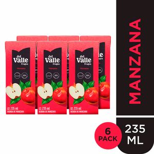 Bebida FRUGOS DEL VALLE Manzana Caja 235ml Six Pack