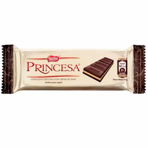 Chocolate Relleno con Crema de Maní PRINCESA Barra 30g