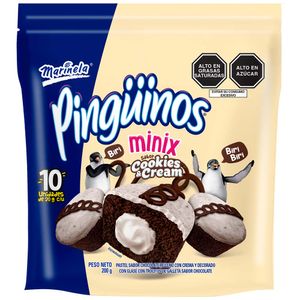 Pastelitos Minix Pingüinos MARINELA Cook & Cream Bolsa 10un