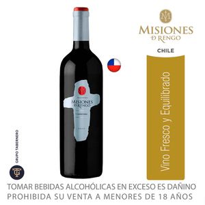 Vino MISIONES DE RENGO Carmenere Botella 750ml