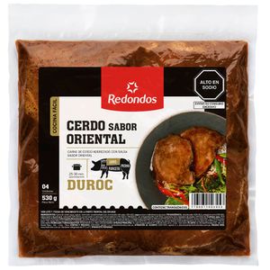 Carne de CerdoREDONDOS Sabor Oriental Paquete 4un