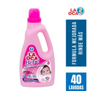 Detergente Líquido LA OCA Bebé Hipoalergénico para Ropa Delicada Galonera 2L