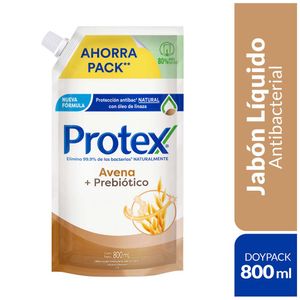 Jabón Líquido Antibacterial PROTEX Avena Doypack 800ml