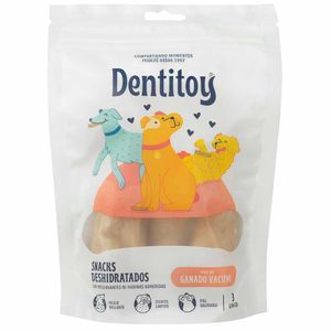 Cuidado y limpieza mascota DENTITOY Cuidado oral para perros carnaza piernas ahumadas sabor tocino Paquete 3Un