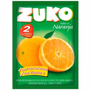 Bebida instantánea en polvo ZUKO Naranja Sobre 15Gr