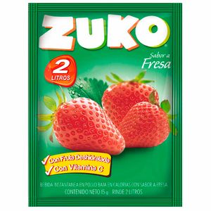 Bebida Instantánea en Polvo ZUKO Fresa Sobre 15g