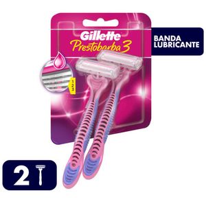 Máquina para Afeitar GILLETE Prestobarba 3 Mujer Descartable Paquete 2un