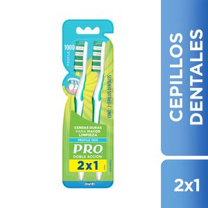 Cepillos Dentales ORAL B Pro Doble Acción Profile 1000 Paquete 2un