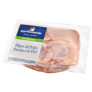 Filete Pierna Pollo con Piel Empacada al Vacío SAN FERNANDO