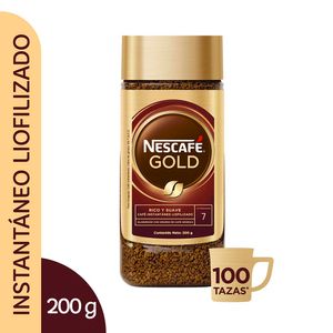 Café Instantáneo Liofilizado NESCAFÉ Gold Frasco 200g