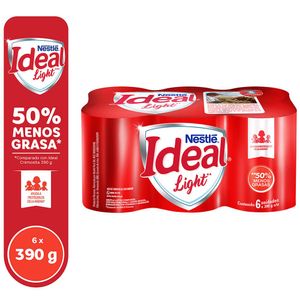 Mezcla Láctea IDEAL Light Lata 390g Paquete 6un